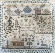 EARLY 19TH CENTURY 1829 NEEDLEPOINT SAMPLER BY ANN KNIGHT, AGED 7 YEARS