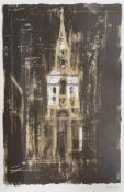 JOHN PIPER (1903-1992) - CHRIST CHURCH, SPITALFIELDS - ARTIST'S PROOF LITHOGRAPH ON PAPER