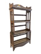 19TH CENTURY ARTS & CRAFTS GOTHIC STYLE OAK BOOKSHELF