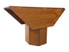 BRITISH MODERN DESIGN - MID CENTURY TEAK WOOD DROP LEAF DINING TABLE