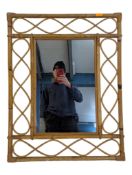 VINTAGE 1970S BAMBOO WALL MIRROR