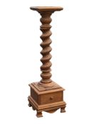 COUNTRY PINE 19TH CENTURY REVIVAL JARDINERE TORCHERE PLANT STAND