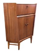 NATHAN FURNITURE - VINTAGE MID CENTURY TEAK CORNER CABINET / BUREAU