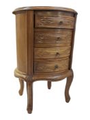 REPRODUCTION LATE 20TH CENTURY BEDSIDE CABINET