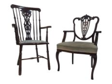 EDWARDIAN MAHOGANY WINDSOR CHAIR