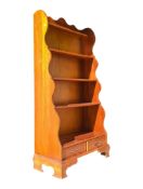 CONTEMPORARY CHERRY WOOD WATERFALL BOOKCASE