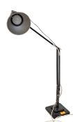 HERBERT TERRY MODEL 1227 - VINTAGE BLACK INDUSTRIAL TABLE LAMP