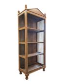 VINTAGE 20TH CENTURY CHINESE HARDWOOD UPRIGHT BOOKCASE