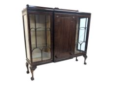 EDWARDIAN MAHOGANY BOOKCASE CHINA DISPLAY CABINET
