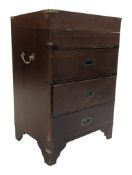 20TH CENTURY MAHOGANY CAMPAIGN STYLE DESK