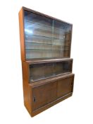 BRITISH MODERN DESIGN - VINTAGE MID CENTURY TEAK STACKING DISPLAY BOOKCASE