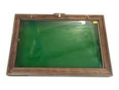 EARLY 20TH CENTURY MAHOGANY JEWELLERY DISPLAY CASE