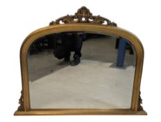VICTORIAN REPRODUCTION GILTWOOD OVERMANTEL MIRROR