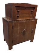 CANTEEN OF CUTLERY HOUSE IN ART DECO OAK CABINET