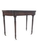 19TH CENTURY VICTORIAN FOLD OVER GAMES / CARD TABLE