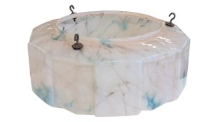 BRITISH MODERN DESIGN - VINTAGE MID 20TH CENTURY FLYCATCHER GLASS CEILING SHADE