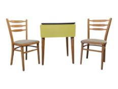 LEGATE FURNITURE - MID CENTURY KITCHEN TABLE W/ PAIR OF BEN CHAIR MANNER CHAIRS