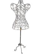 EALY 20TH CENTURY WIREWORK SEEMSTRESS MANNEQUIN STAND