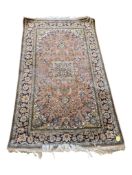 CONTEMPORARY HAND KNOTTED INDIAN KASHMIRI SILK CARPET FLOOR RUG
