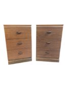 MEREDEW FURNITURE - PAIR OF VINTAGE MID CENTURY TEAK BEDSIDE TABLES