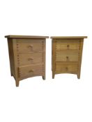 PAIR OF CONTEMPORARY OAK BEDSIDE CABINETS