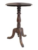 VICTORIAN 19TH CENTURY MAHOGANY TRIPOD OCCASIONAL TABLE