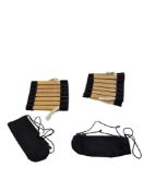 ERGOLIFE, SWEDISH - TWO 21ST CENTURY SLATTED WOOD PORTABLE SEATS