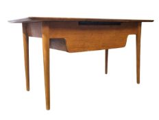 EGLIN FURNITURE - TEAK MID CENTURY PLY WORK OCCASIONAL SEWING TABLE