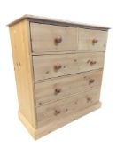 19TH CENTURY COUNTRY PINE REVIVAL CHEST OF DRAWERS