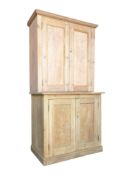 VICTORIAN 19TH CENTURY PINE FARMHOUSE HOUSEKEEPER'S CUPBOARD