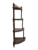 19TH CENTURY VICTORIAN WALNUT ETAGERE WHATNOT