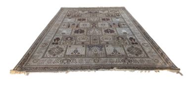 LARGE SUPER KESHAN HAND KNOTTED WOOL RUG
