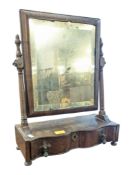 19TH CENTURY QUEEN ANNE STYLE WALNUT SWING MIRROR