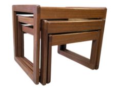 BRITISH MODERN DESIGN - VINTAGE 20TH CENTURY TEAK NEST OF TABLES
