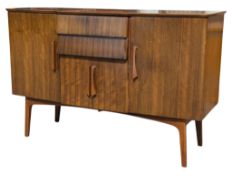 JENTIQUE FURNITURE - MID CENTURY WALNUT SIDEBOARD