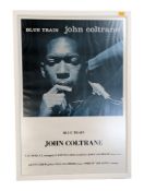 VINTAGE JOHN COLTRANE BLUE TRAIN POSTER