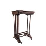 19TH CENTURY VICTORIAN MAHOGANY NEST OF TABLES