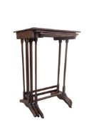 19TH CENTURY VICTORIAN MAHOGANY NEST OF TABLES