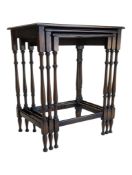 20TH CENTURY WALNUT NEST OF TABLES