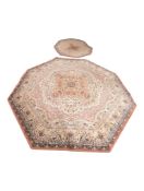 20TH CENTURY OCTAGONAL PERSIAN RUG W/ ANOTHER