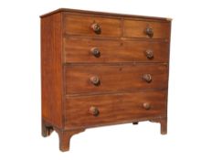 GEORGE III 19TH CENTURY MAHOGANY CHEST OF DRAWERS