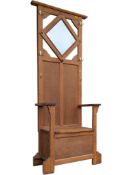 EARLY 20TH CENTURY ART DECO OAK HALL STAND