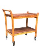 BRITISH MODERN DESIGN - MID CENTURY TEAK WOOD BUTLERS TROLLEY