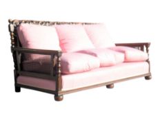 VICTORIAN 19TH CENTURY THREE SEATER BERGERE SOFA SETTEE