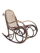 19TH CENTURY VICTORIAN THONET BENTWOOD ROCKING CHAIR