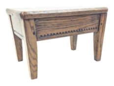 VINTAGE MID 20TH CENTURY LIVINGSTONE HOUSE OAK STOOL