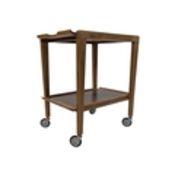 BRITISH MODERN DESIGN - MID CENTURY TEAK SERVING BUTLERS TROLLEY