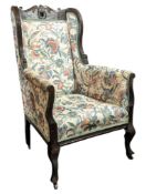 EARLY 20TH CENTURY ENGLISH WING BACK ARMCHAIR