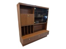 SCHREIBER FURNITURE - CONTEMPORARY HIGHBOARD WALL UNIT CABINET