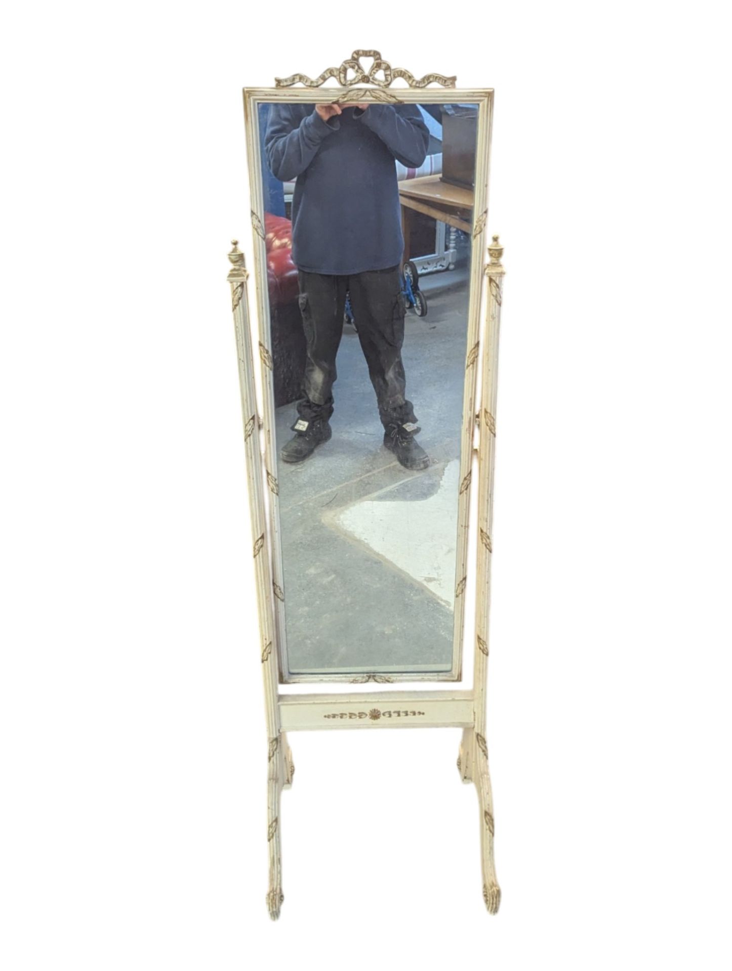 20TH CENTURY LOUIS SEIZE CHEVAL MIRROR - Image 2 of 5